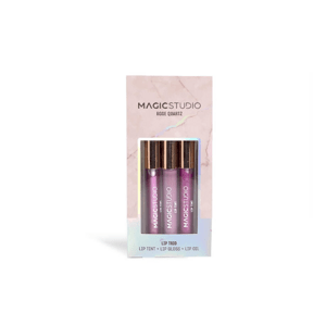 Magic Studio - ROSE QUARTZ LIP TRIO  Rtěnka na rty + Lesk na rty + Olej na rty