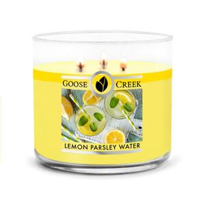 Goose Creek - Citrónová voda s pažitkou  Aromatická svíčka ve skle 411 g