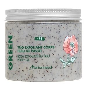 MARIONNAUD GREEN BODY EXFOLIATING TRIO - POPPY OIL Tělový peeling