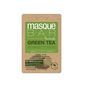 Masquebar NATURALS GREEN TEA SHEET MASK 100% přírodní pleťová maska