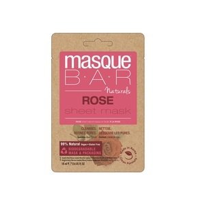 Masquebar NATURALS ROSE SHEET MASK 100% přírodní pleťová maska
