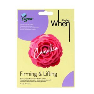 When Simply VEGAN CAMELLIA FIRMING & LIFTING SHEET MASK Pleťová maska