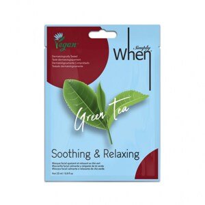 When Simply VEGAN GREEN TEA SOOTHING & RELAXING SHEET MASK Pleťová maska