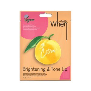 When Simply VEGAN CITRON BRIGHTENING & TONE UP SHEET MASK Pleťová maska