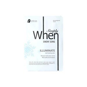 When Simply SNOW SONG ILLUMINATE ULTRA-SOFT COTTON LINTER BEMLIESE SHEET MASK Pleťová maska