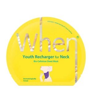 When Simply YOUTH RECHARGER FOR NECK PREMIUM BIO-CELLULOSE SHEET MASK Maska na krk