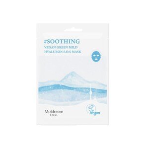 Muldream VEGAN GREEN MILD HYALURON SOS MASK Veganská maska