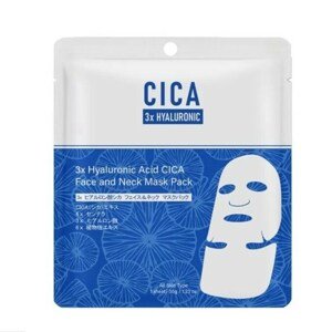 Mitomo CICA 3X HYALURONIC ACID FACE & NECK MASK Hyaluronová pleťová maska
